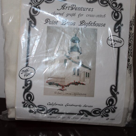 Art Ventures Counted Cross Stitch Kit Point Loma Lighthouse Complete Kit - Picture 3 of 4